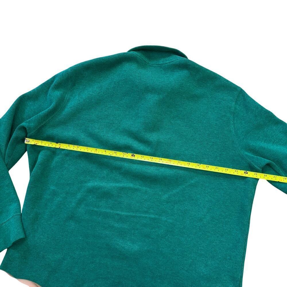 Polo Ralph Lauren 1/4 Zip Green Polo Pullover Men's L Preppy Workwear Office - Picture 8 of 10